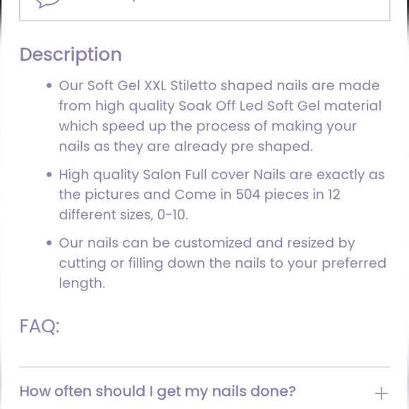 Allkem Luxury Nails Soft Gel XXL Stiletto Nails 2 Bags Of 504 Pieces 12 Sizes - Picture 9 of 9